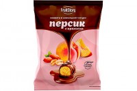 «FruitStory», конфеты в шоколадной глазури «Персик с арахисом» (упаковка 0,5кг): 