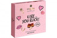 «OZera», конфеты шоколадно-ореховые «О'Зera» Girl… You Rock, 98г: 